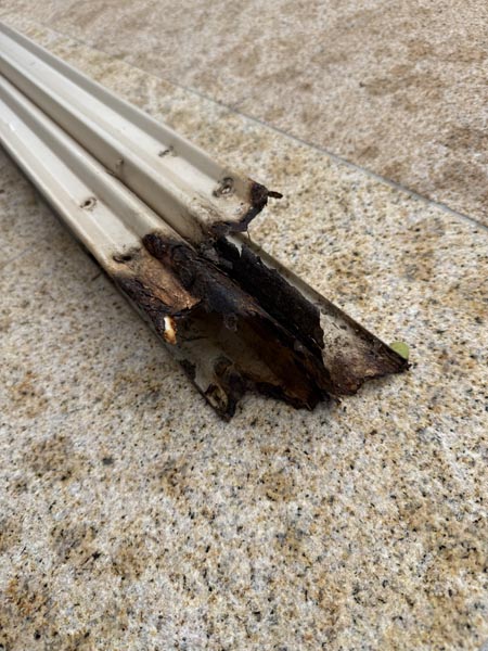 Corroded Colorbond fence posts C-Channel U Channels